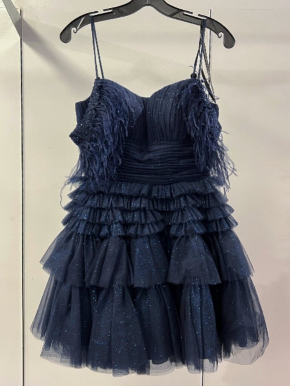 Navy Sherri Hill 55233 Size 4